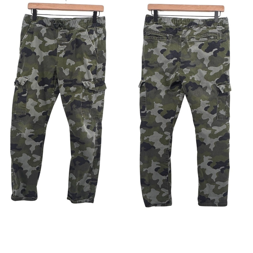 Cat & Jack Kids Camo Cargo Jogger Pants Green Camouflage Size 16 VN1311992